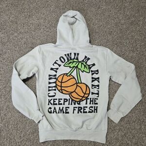 CHINATOWN‎ MARKET Hoodie Keeping the Game Fresh Cream Size SMALL
